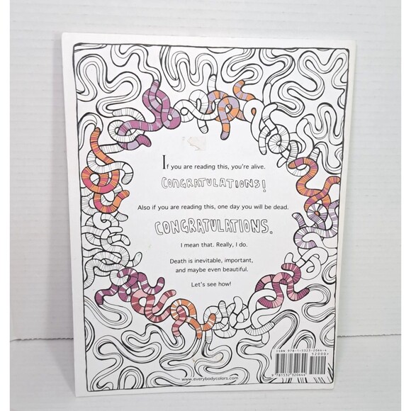 Everything Dies! A Coloring Book About Life! Adult Activity Unique Rare READ - Picture 2 of 4